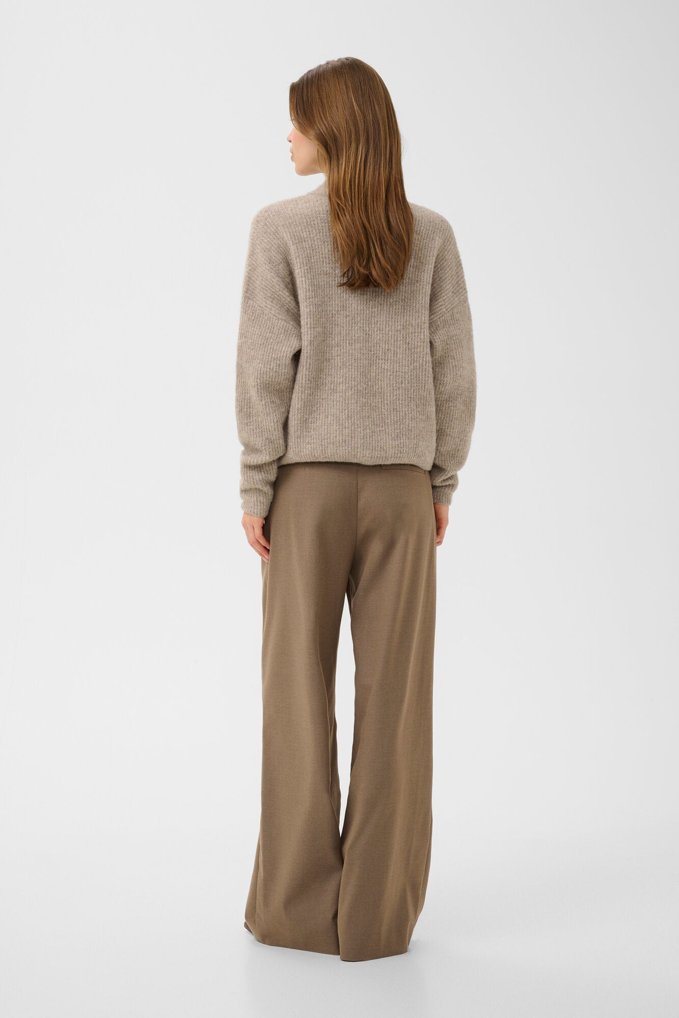 AlphaGZ uldcardigan - Warm Sand Melange